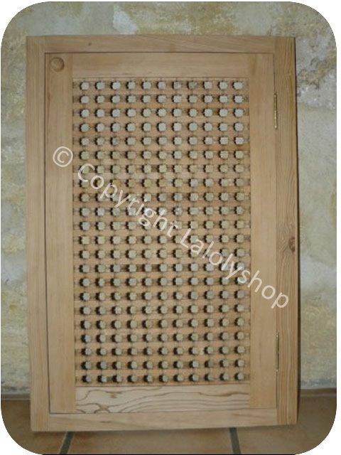 Porte de placard marocaine en bois moucharabieh, modèle Fès, 60 x 40 cm